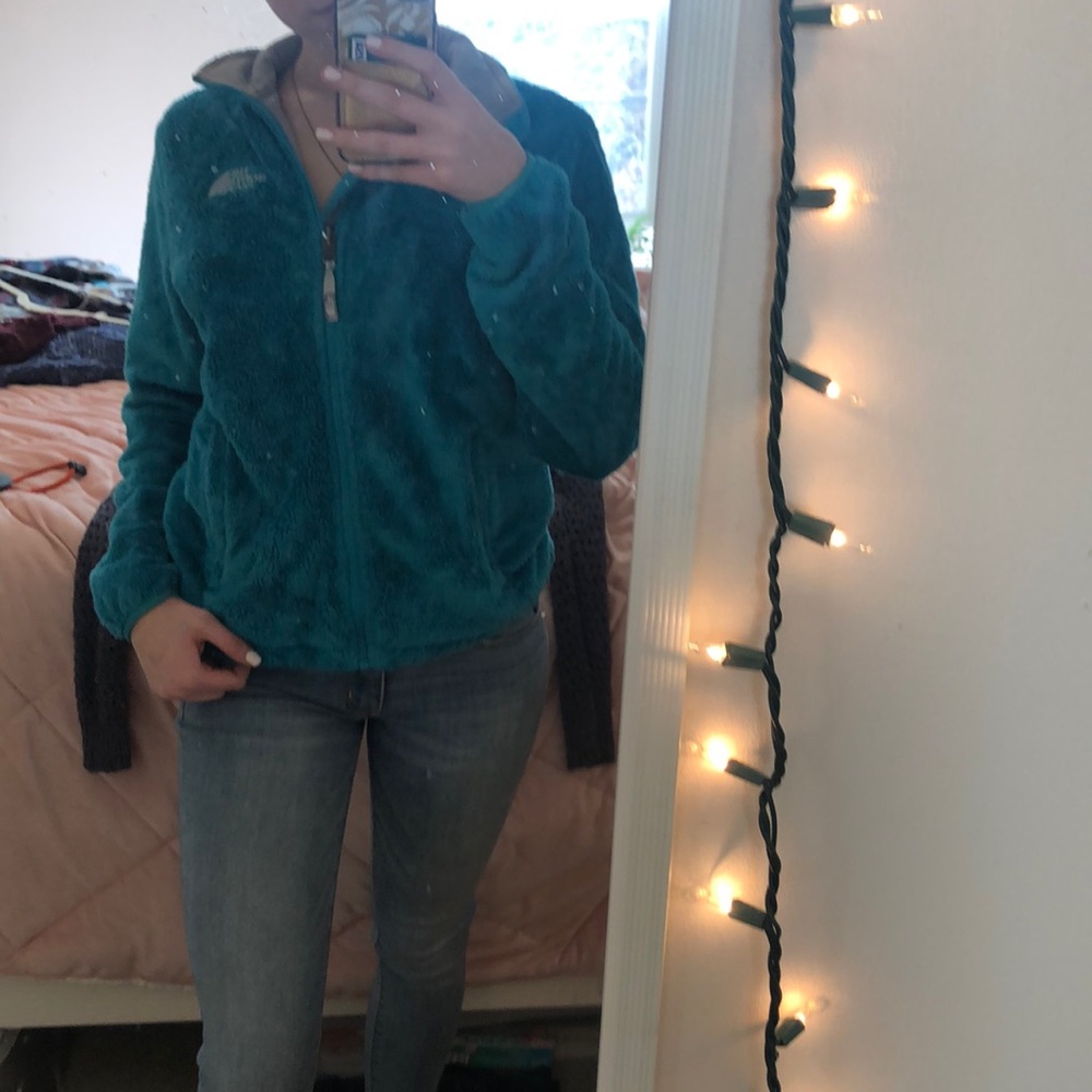 North face turquoise jacket